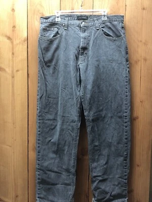 Pantalones de mezclilla para hombre John Henry gris lavado etiqueta talla 38 x 34 Foto 1 de 4