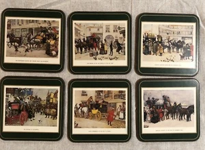 Pimpernel Coasters Charles Dickens Various Themes Wood Cork Back England Scenes - Picture 1 of 7
