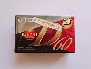 *** LOT DE 3 CASSETTES AUDIO VIERGES TDK D60 POSITION NORMAL *** - Photo 1/2
