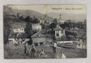 Cartolina Alessandria Villamiroglio Vallegioliti animata chiesa viaggiata 1913 - Picture 1 of 8