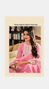 Damen Palazzo Kurta Set Indian Summer Georgette Kurti Palazzo Set Straight Kurta - Bild 1 von 3