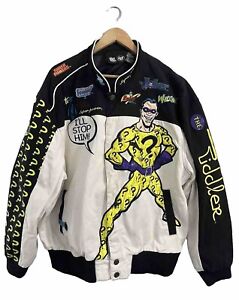 DC Comic Graphic The Riddler Batman Coat All Over Print Racing Jacket 3X Lot 29