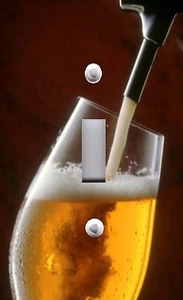 Light Switch Plate Switchplate & Outlet Covers~ MAN CAVE POURING BEER ON TAP - Picture 1 of 26