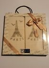 Fancy Eiffel Tower Towels Gift Set Travel Paris France Beige Bathroom Souvenir