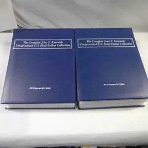 The Complete John F. Kennedy UNC US 1/2 Dollar Collection 2 binders 54 panels - Picture 1 of 15