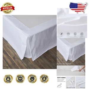 Stylish French Linen King Bed Skirt - Sustainable, Luxurious, Easy to Clean - Picture 1 of 8