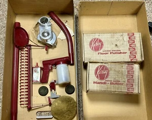 Vintage KIRBY Vacuum Cleaner PARTS Classic III Box Red Attachments Handi Butler - Picture 1 of 14