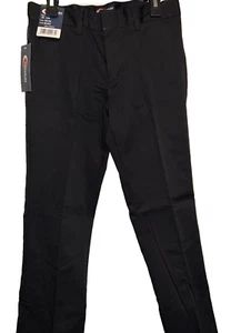 Premium Girls Flat Front Pant, Black, 12H - Picture 1 of 3