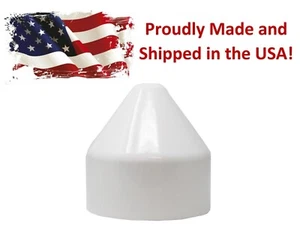 White Plastic PVC Pipe 4" Cone Style Cap for 4" Schedule 40 PVC Pipe - Picture 1 of 8