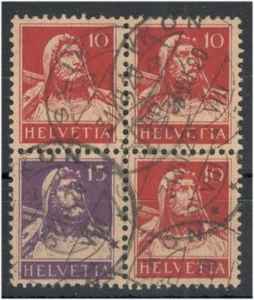 Suiza S3 sellado 10 C Tell rojo + 15 C Tell violeta (2110042) - Imagen 1 de 2