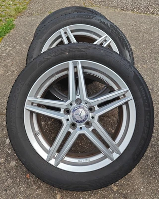4x Mercedes Winterkompletträder Rial M10 7Jx17 ET48,5 5x112 · 205/55 R17 91H M+S - Bild 1 von 4