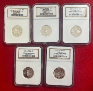 2000-S 5 coin U.S. Silver State Quarters Set, NGC PF70 - Picture 1 of 1
