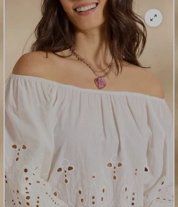 Sundance Katalog Etta weißes Oberteil XXL neu mit Etikett 168 $ FABELHAFT! - Bild 1 von 6
