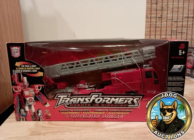 New Sealed 2001 Hasbro Transformers Optimus Prime Fire Truck Action Figure - Image 1 of 4