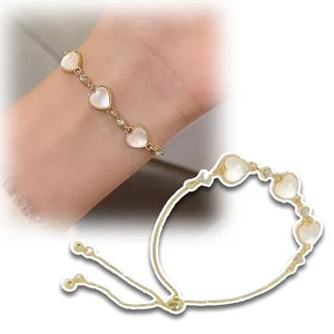 Elegant Cat Eye Love Shape Bracelet Adjustable Hand Jewelry - Bild 1 von 6