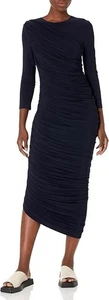 Norma Kamali Women's Long Sleeve Diana Gown, Midnight, S/36 - Picture 1 of 4