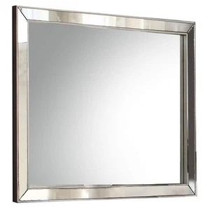 ACME Voeville II Rectangular Mirror in Silver - Picture 1 of 5