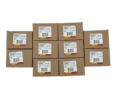(10) New Square D HOM115CAFI Combo Circuit Breaker AFCI 15A 1-Pole 120VAC