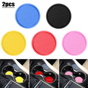 2x Car Cup Holder Anti Slip Insert Coasters Pad Mat Car Interior Accessories - Picture 1 of 8