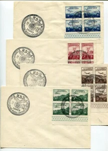 NDH CROATIA GERMAN PUPPET STATE 1942 AVIATION B7-B10 SCARCE FIRST DAY COVERS - Picture 1 of 1