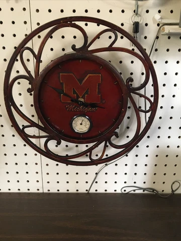 University of Michigan  Wall Clock Collegiate Product Forever Collectibles Cover