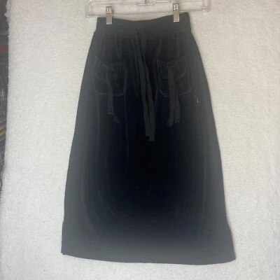 Sonia Rykiel велюровая юбка девочек размер 12 карманов шнурок повседневный черный твердый - Изображение 1 из 4