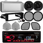 Pioneer Dehs1250ub Radio, 2X 6.5" Component Speaker, Stereo Install Kit, Cover