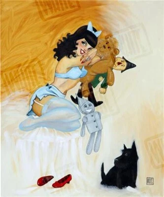 Arte em tela Todd WHITE Silly Dreams assinada numerada edição limitada Wizard Of OZ - Imagem 1 de 4