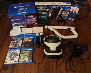 Sony PSVR PlayStation VR, Camera, Aim & Motion Controllers, Games Big Bundle