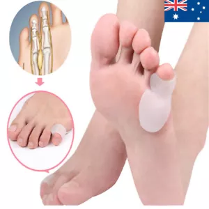 2PCS Toe Little Bunion Corrector Gel Separator Straightener Pinky Foot Silicone~ - Picture 1 of 8