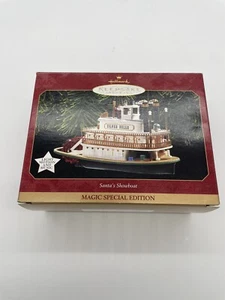 Hallmark Santa's Showboat Light Motion Music Magic 1997 adorno vintage - Imagen 1 de 7
