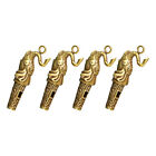 4pc Brass Vintage Copper Whistle Keychain for Emergency Safety