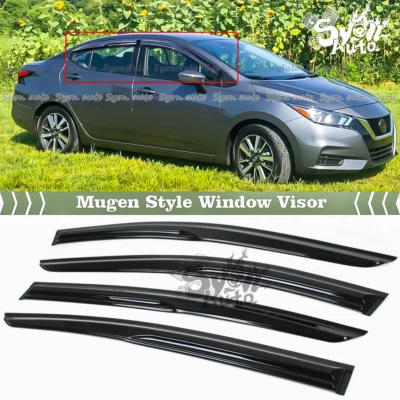 APTO 2020+ NISSAN VERSA JDM 3D ONDULADO ESTILO MUGEN VISERA DE VENTANA PROTECTOR DE LLUVIA DEFLECTOR Foto 1 de 4