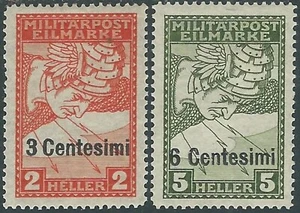 1918 OCCUPAZIONE AUSTRIACA ESPRESSI 2 VALORI MH * - E170 - Picture 1 of 1