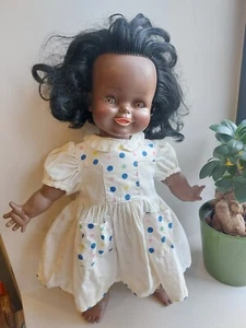 Vintage Bambola Raynal Monica Nero 1971 45 CM - Foto 1 di 15