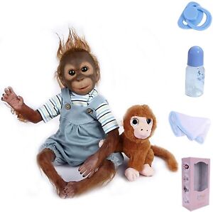 24" Reborn Dolls Baby Lifelike Silicone Vinyl Long Hair Toddler Newborn AU