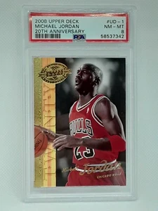 *PSA 8* Michael Jordan 2008-09 cubierta superior - 20 aniversario - Chicago Bulls - Imagen 1 de 2
