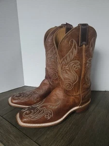Justin Damen 7,5 B gebogene Schiene Llano abgenutzt braun Leder Cowboystiefel BRL212 - Bild 1 von 7