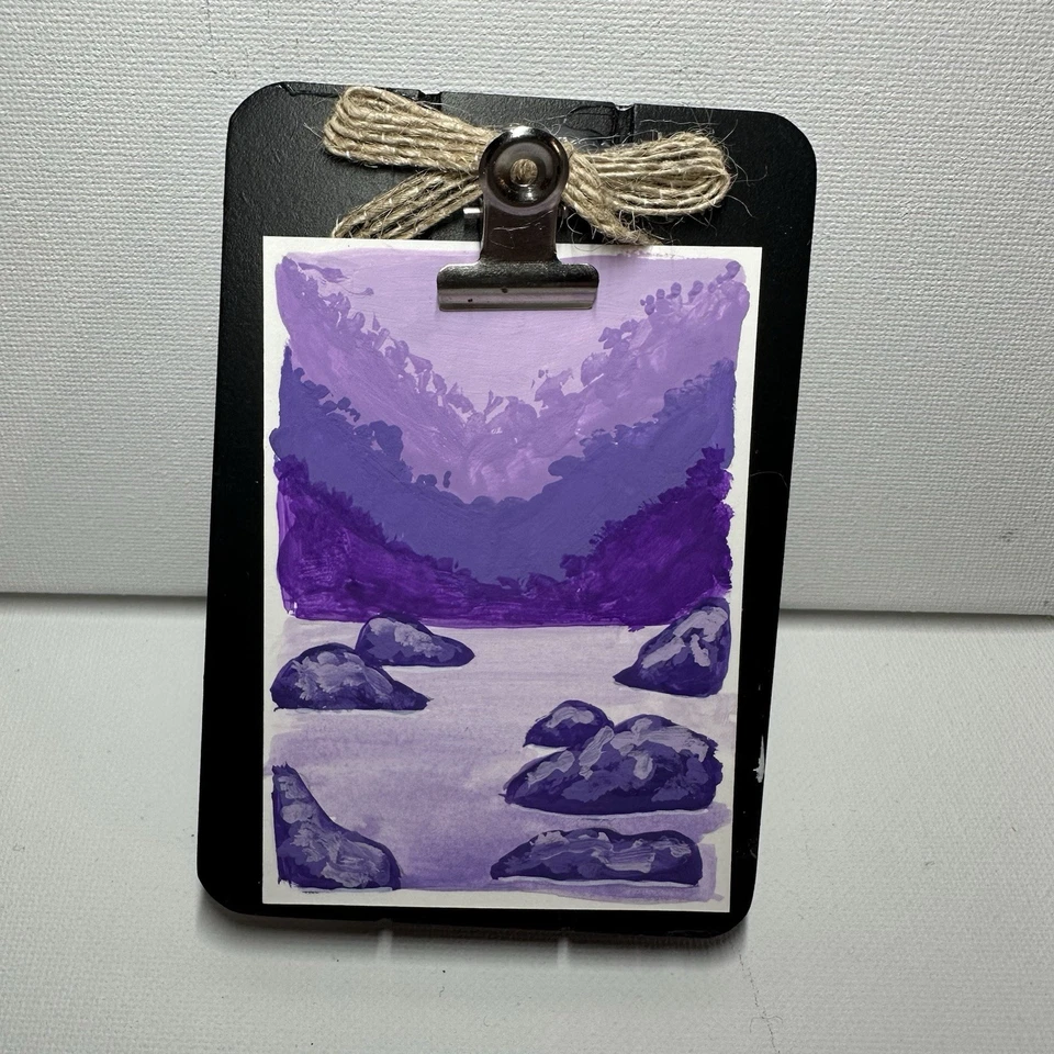 Tarjeta de arte de pintura Gouache paisaje original Aceo firmada Foto 1 de 1