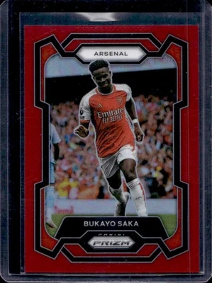 2023 Prizm Premier League Bukayo Saka Red #152/199 Arsenal - Image 1 of 2