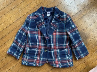 Blazer de lana a cuadros de vacaciones Janie And Jack para niños Foto 1 de 4