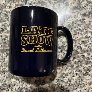 The Late Show with David Letterman Kobaltblau Kaffeetasse Becher TV Show 2-seitig - Bild 1 von 6