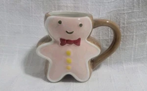 Gingerbread Boy Mug Coffee Hot Chocolate Tea Earthenware Holiday Beverage 4.75" - Picture 1 of 7
