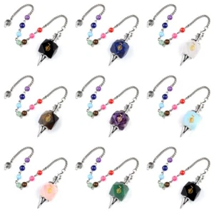 Pendoli Cristallo per Rabdomanzia Pietra Spirituale A Punta Stregoneria Strumento Divinazione - Foto 1 di 19