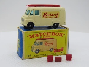 Juego de alquiler de furgoneta de servicio de TV Lesney Matchbox #62 1963 vintage con caja original - Imagen 1 de 12