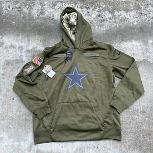 Felpa con cappuccio Nike Dallas Cowboys 2018 NFL Salute to Service uomo 2XL nuova con etichette - Foto 1 di 12