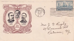 USA 1936 FIRST DAY COVER TIPEX SOUVENIR SHEET WITH CACHET, ADMIRALS - Picture 1 of 1