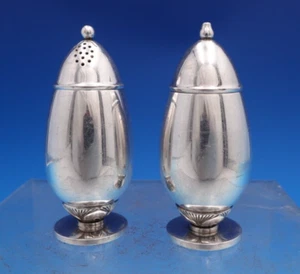 Cactus by Georg Jensen Sterling Silver Salt Pepper Shaker Set 2pc #629A (#8154) - Picture 1 of 11