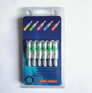 6pc LED Lighted Automatically Crossbow bolts Arrow Nocks Tail 7.6mm Tracer track - Picture 1 of 24