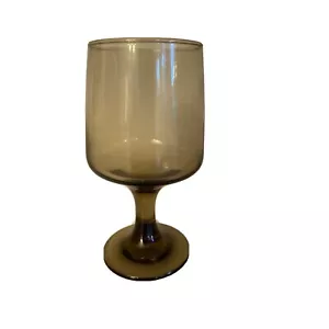Pfaltzgraff Village Brown Stemmed Water Glasses 8 oz 5-3/4" Made in USA - Picture 1 of 4